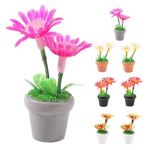 IMIKEYA 8Stücke Bonsai Teiliges Künstliches Pflanzenmodell für Puppenhaus Dekoration Realistische Topfpflanze für Mini Zubehör für DIY Projekte von IMIKEYA