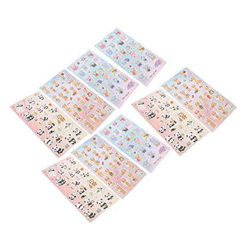 IMIKEYA 9 Blätter Belohnungssticker Tiere für Selbstklebende Motivationsaufkleber mit Niedlichen Tierdesigns Giraffe Panda Elefant für Lehrerbedarf und Kindergarten Lernen und Kreativität von IMIKEYA