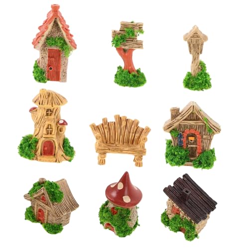 IMIKEYA 9 Stück Teiliges Miniatur-Haus DIY-baumstumpfhaus Miniaturstühlen Briefkasten und Schild Handgefertigte für Kreative Wohn Bürodekoration IMIKEYA 9 Stück Teiliges Miniatur-Haus DIY-baumstumpfhaus Miniaturstühlen Briefkasten und Schild Handgefertigte für Kreative Wohn Bürodekoration von IMIKEYA