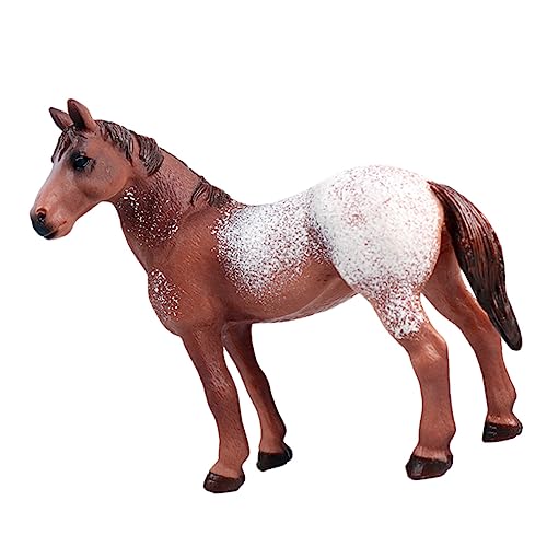 IMIKEYA Apalusama - Simulationsmodell Realistisches Pferdespielzeug Pferdemodell Simulationstiermodell-Ornamente Spielzeugpferd Figur Lebensechtes Pferdespielzeug PVC von IMIKEYA