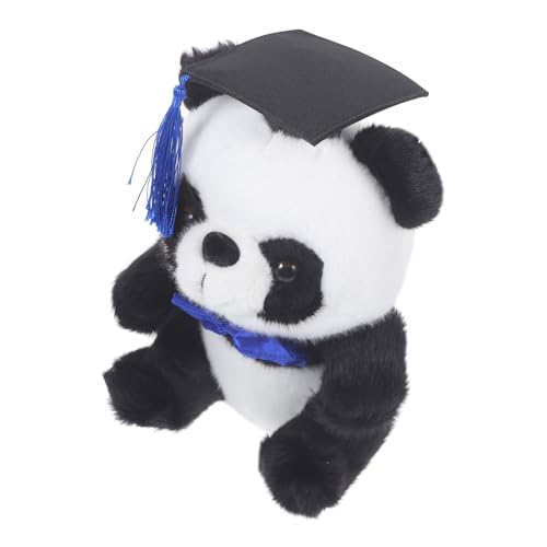 IMIKEYA Plüsch Panda Mit Doktorhut Kuscheltier Zur Abschlussfeier Süßes Für Absolventen Hochwertiges Plüschtier Als Dekoration Für Graduation-Partys Mit Fliege von IMIKEYA