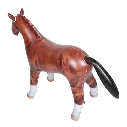 IMIKEYA Aufblasbares Tiermodell Aufblasbares Aufblasbare Tiere Aufblasbare Nutztiere Aufblasbare Kuh Pvc Hellbraun von IMIKEYA