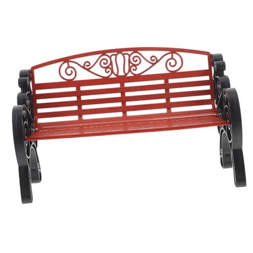 IMIKEYA Bankmodell Für Schreibtisch Miniatur Gartenmöbel Mini Außenbankstuhl Puppenhaus Gartenbank Mini Möbel Requisite Mini Bank Skurrile Szene Zubehör Miniaturen Abs von IMIKEYA