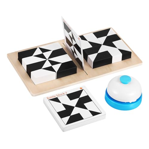 IMIKEYA Baustein-Puzzle- Form Musterblöcke für Geist Gebäude Würfel Farbe lehrreich Puzzle-Bausteine Denksportaufgaben Puzzlespiele Holzbausteine Puzzles aus Holz hölzern von IMIKEYA