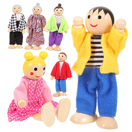 IMIKEYA Bewegliche Holz Figuren Für Puppenhaus Familie Mit Charakteren Für Kreatives Familienfiguren Aus Holz Für Dollhouse Spiele IMIKEYA Bewegliche Holz Figuren Für Puppenhaus Familie Mit Charakteren Für Kreatives Familienfiguren Aus Holz Für Dollhouse Spiele von IMIKEYA