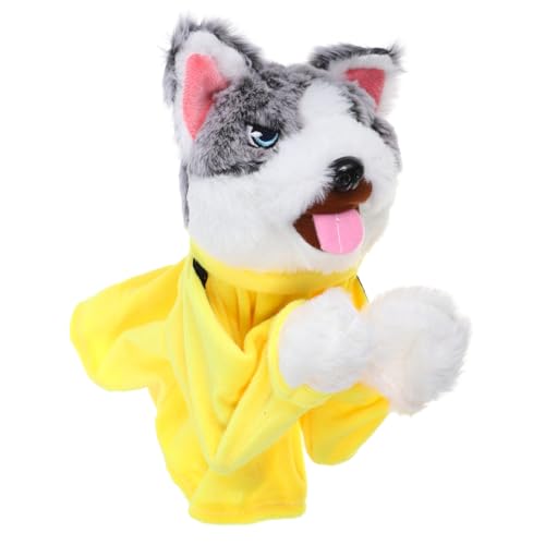 IMIKEYA Boxhundpuppe Marionette Sprechen Interaktives Hundespielzeug Ausbildung Für Hunde Entzückende Handpuppen Interaktive Handpuppe Yellow Kurzer Plüsch von IMIKEYA