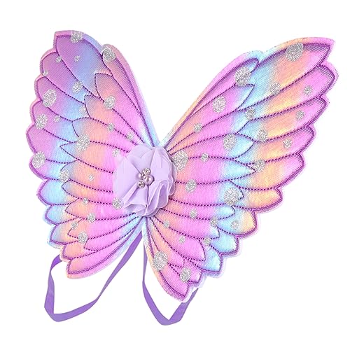 IMIKEYA Bunte Schmetterlingsflügel Feenflügel Kostüm Halloween Cosplay-flügel -Performance-flügel Engelsflügel Partykostüm Flügel Violett Stoff IMIKEYA Bunte Schmetterlingsflügel Feenflügel Kostüm Halloween Cosplay-flügel -Performance-flügel Engelsflügel Partykostüm Flügel Violett Stoff von IMIKEYA