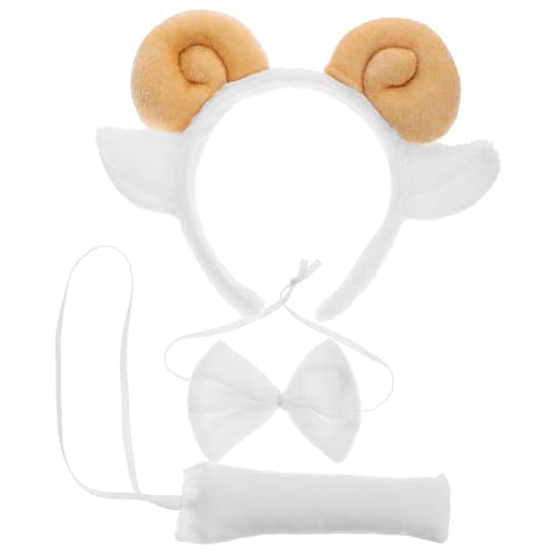 IMIKEYA Cosplay Haarreif Schafohren und Spiralhörner Leichtes Weiches Schaf Kostüm Zubehör für Geburtstag Bühne und Party Geeignet für Altersgruppen IMIKEYA Cosplay Haarreif Schafohren und Spiralhörner Leichtes Weiches Schaf Kostüm Zubehör für Geburtstag Bühne und Party Geeignet für Altersgruppen von IMIKEYA