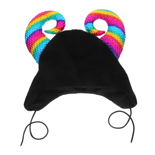 IMIKEYA Cow Horn Beanie Winter Ski Mütze mit Kinnriemen Lustiger Cosplay Hut für Erwachsene Halloween Party Karneval Kostüm Zubehör IMIKEYA Cow Horn Beanie Winter Ski Mütze mit Kinnriemen Lustiger Cosplay Hut für Erwachsene Halloween Party Karneval Kostüm Zubehör von IMIKEYA