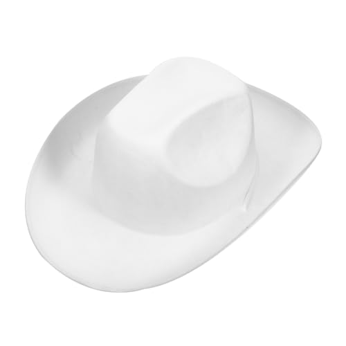 IMIKEYA Cowboyhut aus Filz für Damen und Herren Verstellbar mit Schnur für Partys Karneval und Cosplay Western Stil Hut Weiß Vielseitig Kombinierbar und Bequem von IMIKEYA