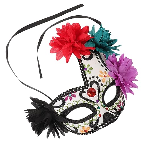IMIKEYA Day Of The Dead Halbgesichtsmaske mit Blumenmotiv Dekorative Halloween Maske für Karneval Langlebige Cosplay Gesichtsbedeckung in Flammengrün IMIKEYA Day Of The Dead Halbgesichtsmaske mit Blumenmotiv Dekorative Halloween Maske für Karneval Langlebige Cosplay Gesichtsbedeckung in Flammengrün von IMIKEYA