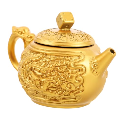 IMIKEYA Der Drache Und Der Drehgriff des Topfes Für Den Innenbereich Kleiner Schreibtisch Vintage Mini Retro Ornament Wasserkocher Metall Accessoire Winzige Asiatische von IMIKEYA