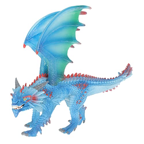 IMIKEYA Dinosaurier Statue Simulation Dinosauriermodell Für Zierfigur Aus Hochwertigem Material Als Dekoration Für Kleine Dinosaurier Fans Blaues Design von IMIKEYA