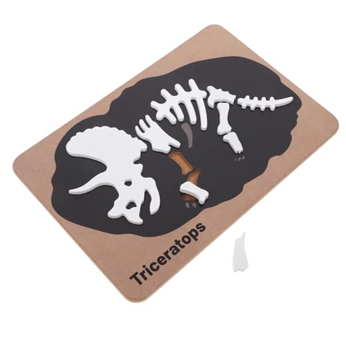 IMIKEYA Dinosaurier Holzpuzzle Für Junge Mädchen Montessori Dinosaur Fossil Skelett Puzzle Kreativität Und Kognitiven Fähigkeiten Jahre Langlebiges Holzspielzeug von IMIKEYA