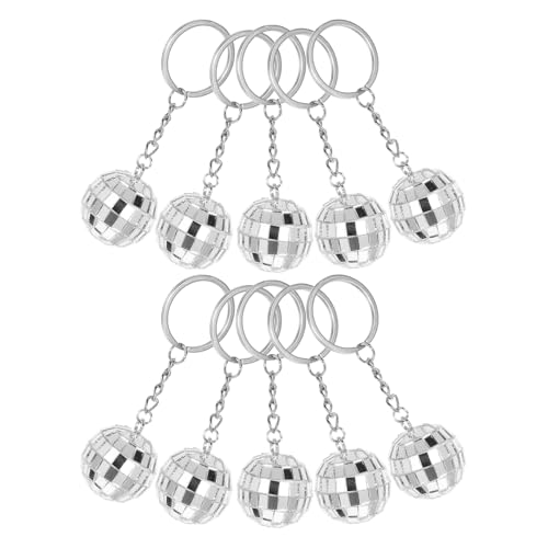 IMIKEYA Disco Kugel Schlüsselanhänger Glasmirror Oberfläche Dekorative Hängeornamente Für Weihnachten Disco Partys Kleine von IMIKEYA