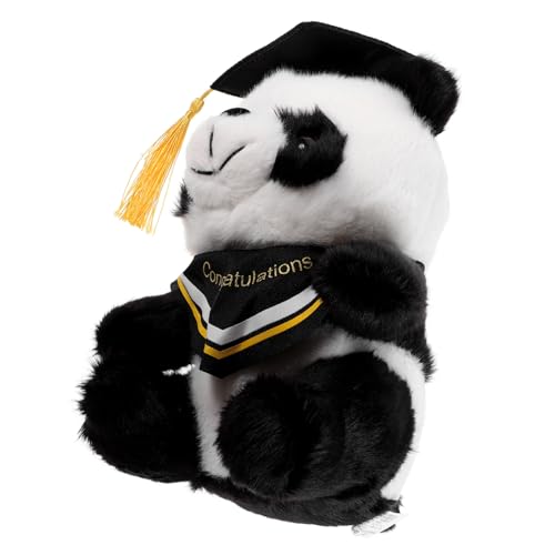 IMIKEYA Doktor Panda Puppe Bequeme Panda-Puppe Gefülltes Panda- Zum Abschluss Abschlusspanda Doktor Panda Stoffpuppe Kuscheltier Bequemes Stofftier Yellow Plüsch von IMIKEYA