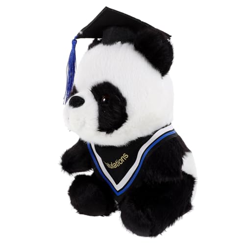 IMIKEYA Doktor Panda Puppe Stofftier Cartoon Abschluss Panda Bequeme Panda Puppe Gefülltes Abschluss Panda Abschluss Panda Panda Puppe Plüsch Blau von IMIKEYA