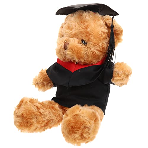 IMIKEYA Dr. Bärenpuppe Abschluss gefüllter Plüschbär tragen Puppe Kinderpuppenspielzeug doktor bär ausgestopfte Puppe Kleinkinder tragen Bärenpuppe kurzer Plüsch von IMIKEYA