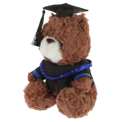 IMIKEYA Dr. Bärenpuppe Kleine Bärenpuppe Abschluss Ausgestopfter Bär Partyversorgung Cartoon-bär-Puppe Plüsch-abschlussbär- Plüsch-abschlussbärenpuppe Stofftierpuppe Pp Baumwolle von IMIKEYA