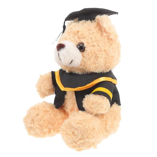 IMIKEYA Dr. Bärenpuppe Riesenweich Groß Tragen Bärenparty Zarter Ausgestopfter Bär Abschluss Bär Bär Ornament Kleine Bärenpuppe Party-abschlussbär Light Brown Plüsch von IMIKEYA