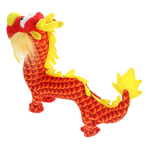 IMIKEYA Drachen Plüschtier Kuscheltier für Geburtstagsgeschenk für Toys simulierte Drachenfigur Partygeschenke für Dinosaurierpuppen PP Baumwolle rot von IMIKEYA