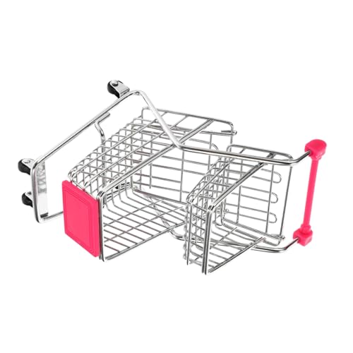 IMIKEYA Mini Einkaufswagen Spielzeug Dekorative Schreibtisch Trolley Kinder Pretend Spielen Supermarkt von IMIKEYA