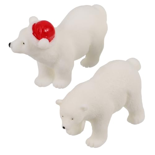 IMIKEYA Eisbär-Desktop-Ornamente Deko Kleine Weihnachtsfiguren Eisbär- Eisbär-Statue Bär Weihnachtsstatue Weihnachtseisbär Weihnachts-eisbär-Ornament Eisbär Figur Harz von IMIKEYA