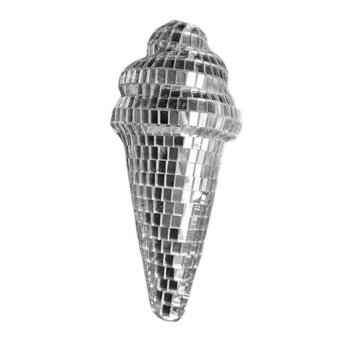 IMIKEYA Eiscreme Ornamente Dekorationen Kleiner Kugelaufsatz Eistüte Disco Spiegel Reflektierender Party Favorit 80Er Jahre Eiscreme Förmiges Glas Silber IMIKEYA Eiscreme Ornamente Dekorationen Kleiner Kugelaufsatz Eistüte Disco Spiegel Reflektierender Party Favorit 80Er Jahre Eiscreme Förmiges Glas Silber von IMIKEYA