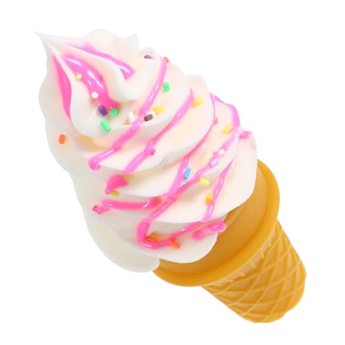 IMIKEYA Eistüten Modell Aufblasbares Eisspielzeug Für Cartoon Eiscreme Modell Eistüten Gelato Spiel Simulierter Eistütenhalter – Eiscreme Miniatur PVC Pink von IMIKEYA
