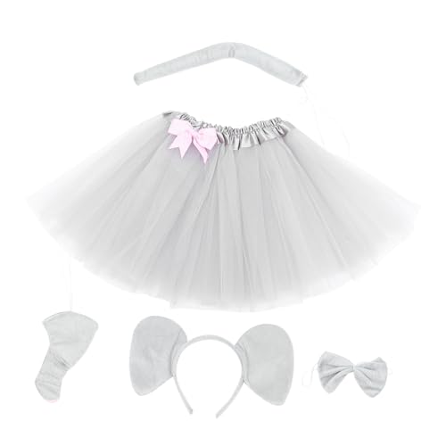 IMIKEYA Elefantenkostüm Set für Dekoratives Haarband mit und Rock Teiliges Kostümzubehör für Karneval Fasching und Kostümpartys IMIKEYA Elefantenkostüm Set für Dekoratives Haarband mit und Rock Teiliges Kostümzubehör für Karneval Fasching und Kostümpartys von IMIKEYA