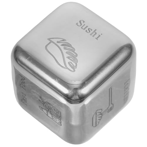 IMIKEYA Essensentscheidungswürfel Worte Mini Entscheidung Zum Abendessen Lebensmittelentscheider Freund Erwachsene Essen-Spiel Lustig Party Hunger Silver Edelstahl 403 IMIKEYA Essensentscheidungswürfel Worte Mini Entscheidung Zum Abendessen Lebensmittelentscheider Freund Erwachsene Essen-Spiel Lustig Party Hunger Silver Edelstahl 403 von IMIKEYA