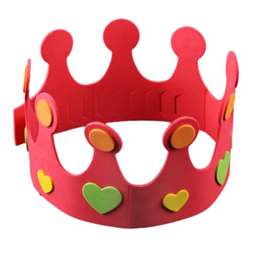 IMIKEYA Eva Kronen Geburtstagshut Für Handgemachter Party Dress Up Hut Rot Perfekte Verkleidung Für Geburtstagsfeiern Und Rollenspiele Für Jungen Und Mädchen IMIKEYA Eva Kronen Geburtstagshut Für Handgemachter Party Dress Up Hut Rot Perfekte Verkleidung Für Geburtstagsfeiern Und Rollenspiele Für Jungen Und Mädchen von IMIKEYA