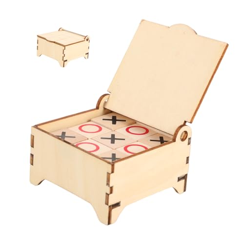 IMIKEYA Familienbrettspiele Für Tie Tic Toe Tie Tac Toe Tisch Air Hockey Für Puzzle Boxen Air Hickory Spieltisch Tischspiele Holz von IMIKEYA