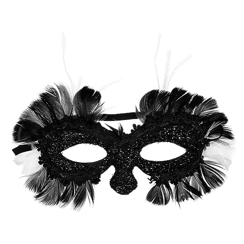 IMIKEYA Federmaske Damen Halloween Cosplay Maske Einzigartiges Design Verkleidung Party Fasching Karneval Kostüm Masquerade für Frauen von IMIKEYA