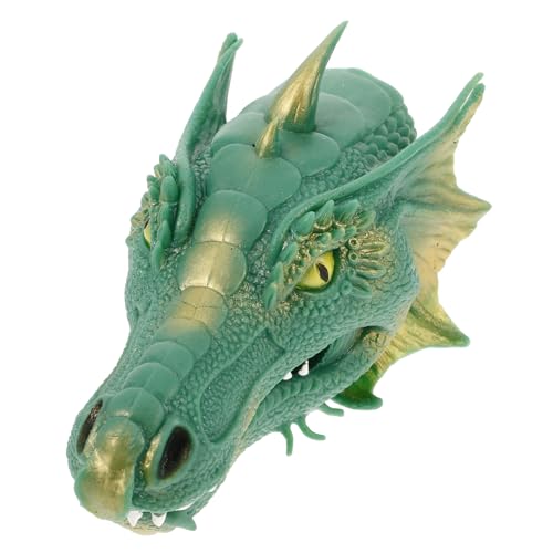 IMIKEYA Feuerspeiender Drache Handpuppe Handpuppen Für Handspielzeug Handtier Sprechende Handpuppe Kinderhandpuppe Erzählpuppe Kinderpuppen Grün von IMIKEYA