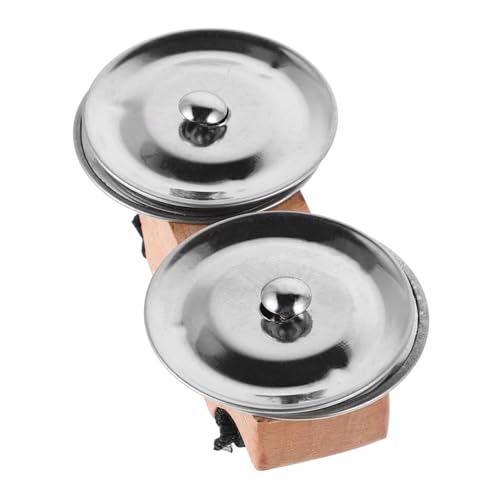 IMIKEYA Fingerbecken Becken Tamburin Für Tamburin-Instrument Für Erwachsene Becken Für Glockenbecken Handglocken Handbecken Finger Becken Tamburine Für Holz von IMIKEYA