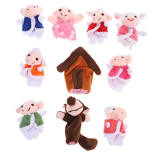 IMIKEYA Fingerpuppen Plüsch Wolf und Schafe Lustige Finger Spielzeuge für Zuhause und Schule Weiches und Sicheres Material für Jungen IMIKEYA Fingerpuppen Plüsch Wolf und Schafe Lustige Finger Spielzeuge für Zuhause und Schule Weiches und Sicheres Material für Jungen von IMIKEYA