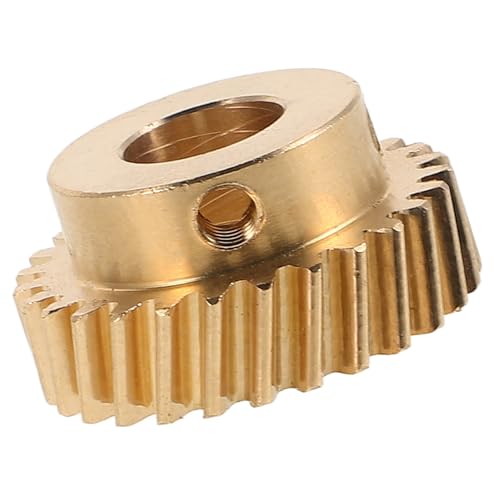 IMIKEYA Flachzahnkupfergeräte Schneckengetriebe aus Kupfer Getriebemotor aus Metall RC-Car-Ausrüstung Ritzel RC-Auto-Motorgetriebe Golden von IMIKEYA
