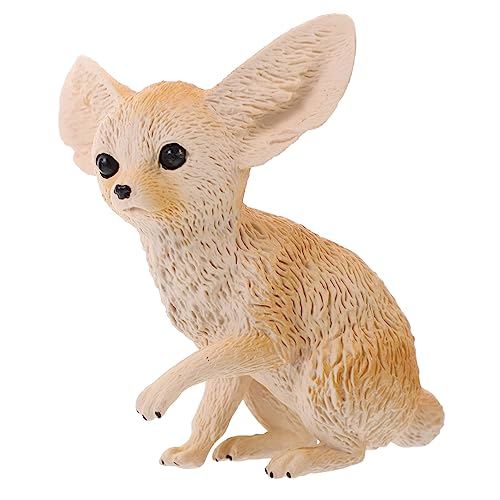 IMIKEYA Fox Fox -Modell Wüstentierfiguren Tierstatuen aus Keramik Miniatur-Tierfiguren Figur Wohnkultur Fuchs Tier Wilde Tierfigur Fuchs-Figur-Statue Tierdekoration Spielzeugtiere Plastik von IMIKEYA