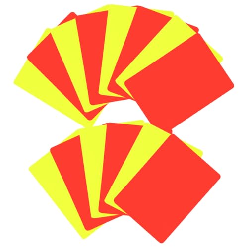 IMIKEYA Fußball Schiedsrichterkarten Rot Und Gelb Hochwertige Schiedsrichterkarten Für Fußballspiele Gelbe Und Rote Karten Tragbar Und Praktisch IMIKEYA Fußball Schiedsrichterkarten Rot Und Gelb Hochwertige Schiedsrichterkarten Für Fußballspiele Gelbe Und Rote Karten Tragbar Und Praktisch von IMIKEYA