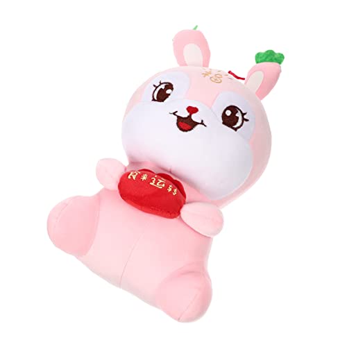 IMIKEYA Futter Zum Laufen Von Kaninchen Hasen-stofftier Ausgestopftes Hasen-Maskottchen- Entzückendes Häschendekor Cartoon-Kaninchen-Maskottchen-Puppe Rosa Plüsch von IMIKEYA
