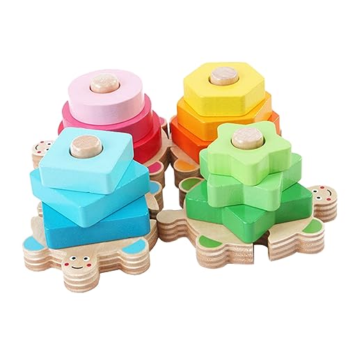 IMIKEYA Geometrische Holzbausteine für Teiliges Puzzle Spielspaß für Kleinkinder zur Stärkung der Hand Augen Koordination von IMIKEYA