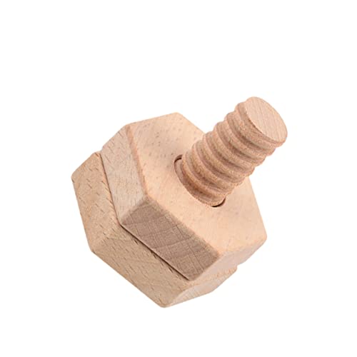 IMIKEYA Geometrisches Formen Matching aus Holz für Pädagogisches Schraubspielzeug Kreativität und Kognitiven Fähigkeiten Sicher für Gemeinsame Spiele von IMIKEYA
