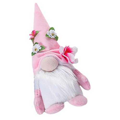 IMIKEYA Gesichtsloses Zum Muttertag Plüschtiere Puppenwagen Fee Lebewesen Mädchen Ornamente Garten GNOME Statue Figur Puppe Plüschtier Zwerge Kleinkind Rosa Stoff von IMIKEYA