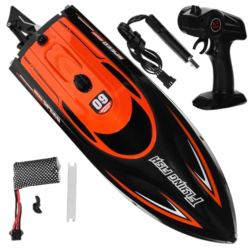 IMIKEYA Ghz Rc Elektroboot Hochgeschwindigkeitsfernbedienung Spielzeugboot Zufälliger Farbe Spaß Dem Wasser Für Erwachsene von IMIKEYA