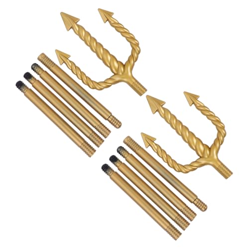IMIKEYA Goldener Spiral Kostüm Requisite mit Abgerundeten Spitzen Sicherer Teufel für Halloween Cosplay Bühnenauftritte und Meeresgott Themenveranstaltungen von IMIKEYA