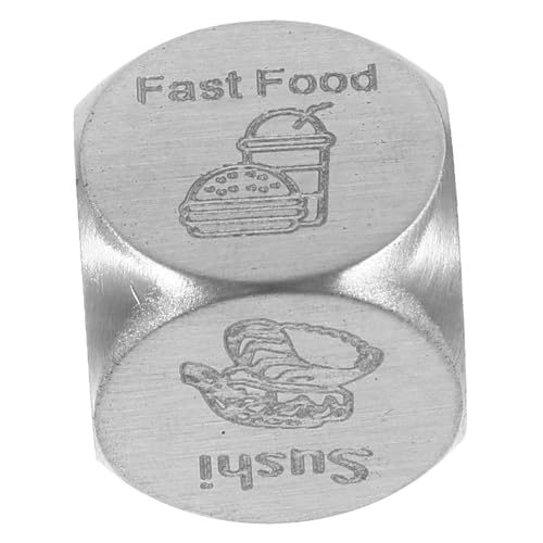 IMIKEYA Gourmet-Würfel Entscheider für Etiketten Partywürfel mehrseitige Würfel Partyspielwürfel Metall Silber IMIKEYA Gourmet-Würfel Entscheider für Etiketten Partywürfel mehrseitige Würfel Partyspielwürfel Metall Silber von IMIKEYA