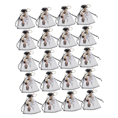 IMIKEYA Graduation Party Teilig mit Mini Doktorhut Schlüsselanhängern Organza Beuteln und Anhängern Praktische Souvenirs für Schul und Hochschulabsolventen von IMIKEYA