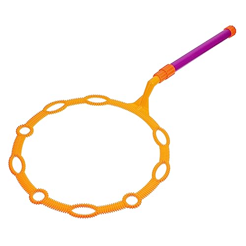 IMIKEYA Großer Seifenblasenring mit Abnehmbarem Griff Outdoor für Bubbles Blasenmacher für Jungen und Orange Zufällige Grifffarbe Zufällige Farbe von IMIKEYA