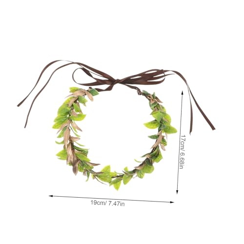 IMIKEYA Grüne Waldelfenkrone Stirnband Blätterkranz Kopfschmuck Blumenkrone Für Cosplay Kranzkopfschmuck Elfenkostüm-accessoire von IMIKEYA